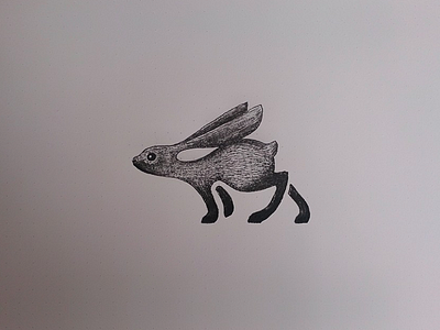 Rabbit Drawing animal bunny concept construction idea jump logo process rabbit sketch speed