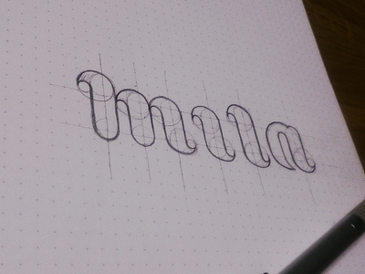Mila sketch concept letter lettering logo logotype sketch