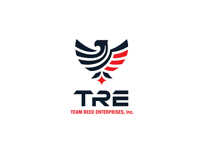 TRE america eagle flag logo star wings