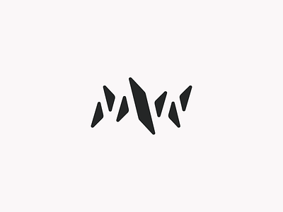 Most Wanted black letter logo monogram mw negative simple space symbol white