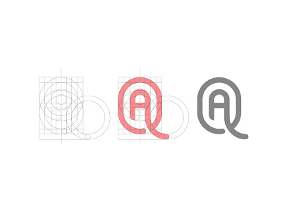 AQ aq construction grid letter logo logomark mark monogram symbol