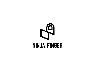 Ninja Finger catana cut finger japan letter logo n ninja simple sword symbol warrior