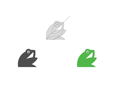 Frog animal frog grid logo mark process