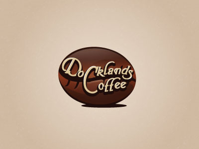 Docklands Coffee bean brown coffee dockland logo restaurant