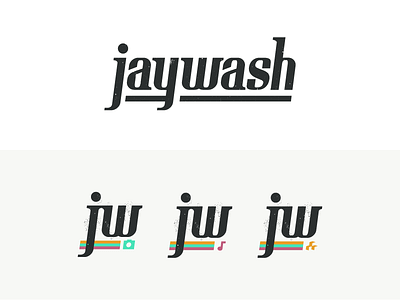 Jaywash color icon jaywash jw logo logotype monogram music photo retro software symbol