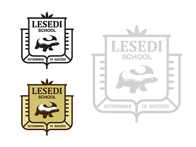 Lesedi school animal badger book crest emblem honey lesedi school zimbabwe