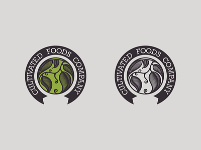 Cultivated Foods Company badge company earth food health leaf logo nature planet