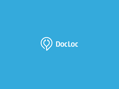 DocLoc doctor icon line locator logo medical pin point stethoscope