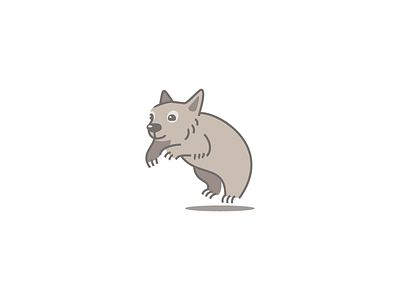 Wombat Cartoony animal australia cartoon character cute illustration wombat