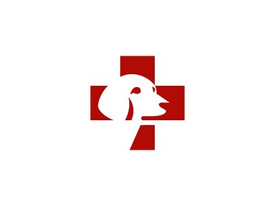 assistance dog animal assistance cross dog help logo medical negative pet red space