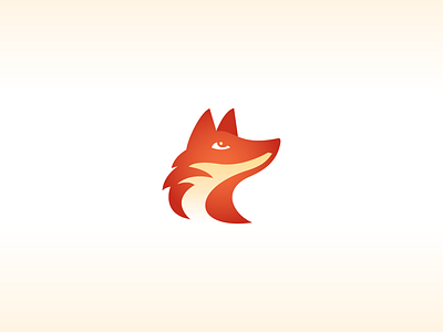 Fox Kit animal fox gradient head icon logo nature