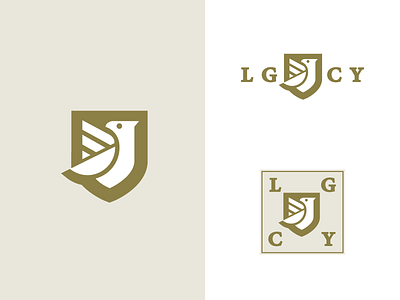 LGCY animal badge bird crest hawk legacy logo shield