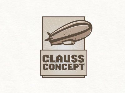 Clauss Concept air baloon dirigable emblem fly logo machine retro sephia sky vintage zeppelin