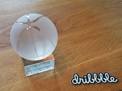 100k Club 100k community dribbble trophy