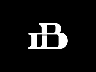 DB b black d db letter logo monogram