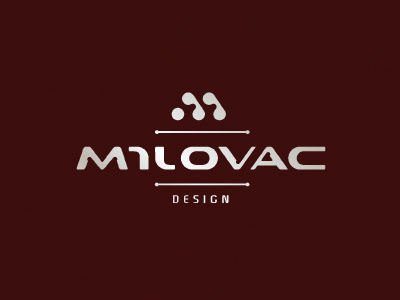 Milovac crest custom design letter logo m shape typography
