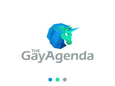 The Gay Agenda animal geometric logo lowpoly unicorn