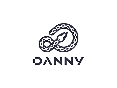 DANNY update d danny letter logo monogram snake