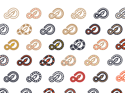 D snake animal danny letter logo logomark monogram snake