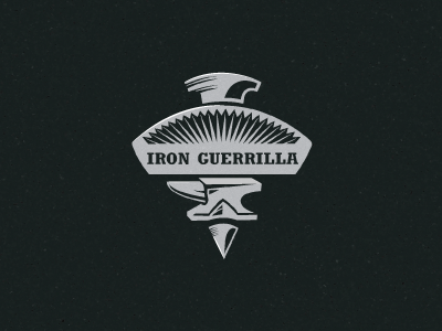 Iron Guerrilla anvil blacksmith blade crest guerrilla hammer iron knife logo s sharp spike steel steva tool