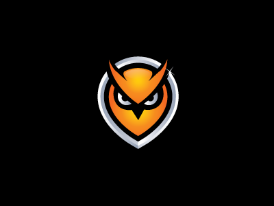 Owl owl animal eye jead body hooty drop scary logo mark shape point s steva frame autumn