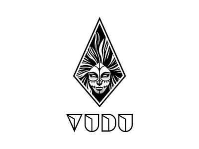 VUDU black girl hair logo magic skull typeface voodoo vudu