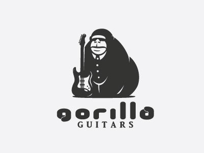 Gorilla Guitars animal gorilla guitar jungle logo music s steva strenght