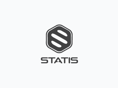 Statis border hexa hexgram line logo round s shape six statis