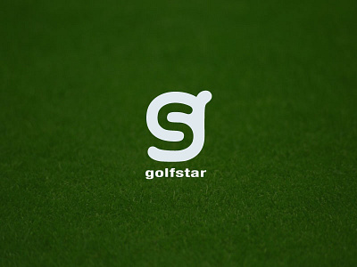 GS g golf grass green letter logo negative s space sport star stevan typography