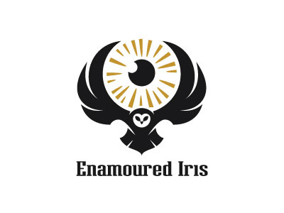 Enamoured Iris animal beam bird dark enamoured eye eyeball feather iris logo night owl s sign spirit stevan sun watch wings