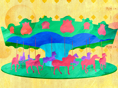 Carousel amusement carousel colourful fun joyful lively playground vibrant