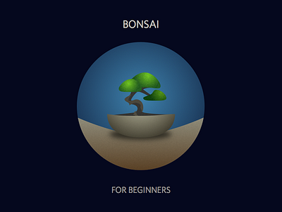 Bonsai for beginners beginners bonsai icon japan practice round sketch tree