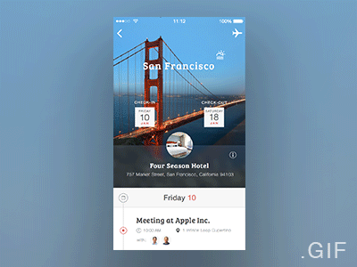 Travel App airplane app apple gif ios7 iphone menu travel ui ux