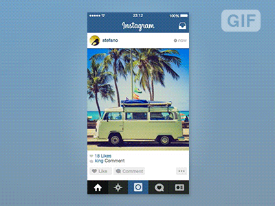 Instagram animation animation freebie gif instagram interaction ios7 iphone ui