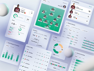Football App UI acmilan app design system desktop product design