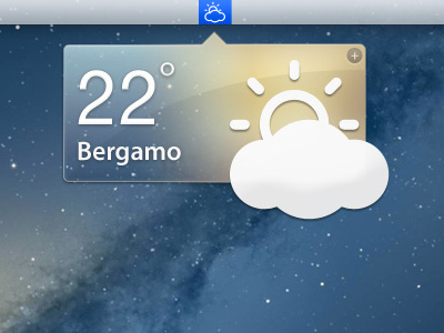 Meteo Widget app apple mac meteo psd toolbar user interface ux widget