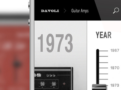 Davoli App app design ios iphone music vintage