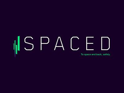 SPACED - Logo branding dann petty sci fi space spaced