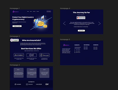 Crypto Insurance UI/UX Design branding crypto ui