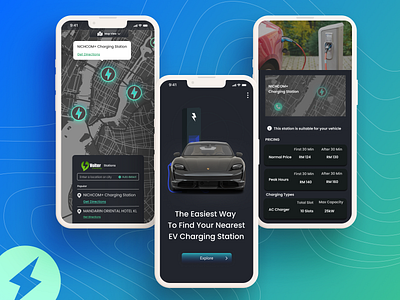 Volter EV Charger App app branding logo ui ux