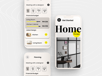 Interior Design app branding illustration ui ux