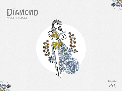 Diamond - April Birthstone Character birthstone character character design characterdesign characters creative design design art designs graphicdesign line art lineart linework