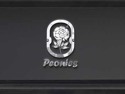 Peonies branding design flat illustration graphicdesign illustration logo logodesign ui ux vector
