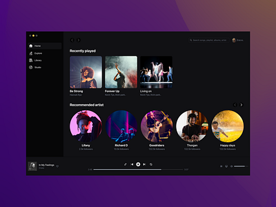 Music Player app spotify ui winamp