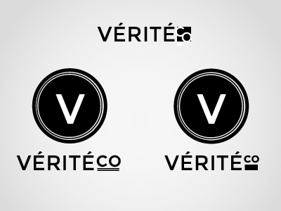 VéritéCo Logo Mockup, Round 1 second place