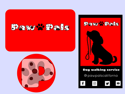 pawpals brand branding design icon logo minimal service service app web