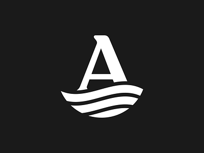 Boat Monogram boat branding design logo monogram water