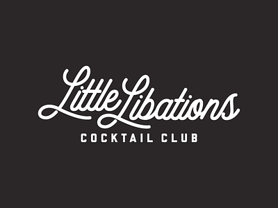 Little Libations Logo alcohol branding club cocktail drink liquor little libations logo script speakeasy typography