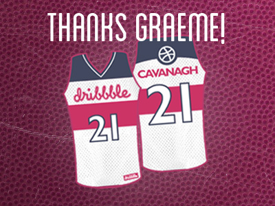 Thanks Graeme! debut dribbble jersey rookie thanks