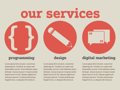 Services comp icons web design website